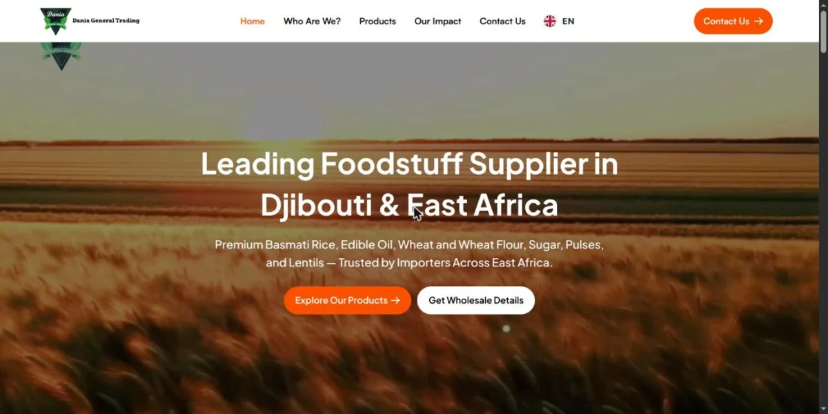 Dania General Trading website