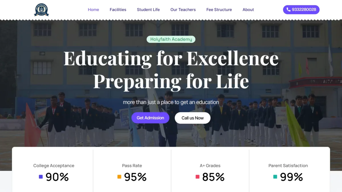 Holyfaith Academy website